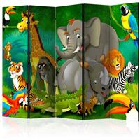 ARTGEIST 5teiliges Paravent Colourful Safari cm 225x172 - 