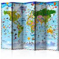 ARTGEIST 5teiliges Paravent World Map for Kid cm 225x172 - 