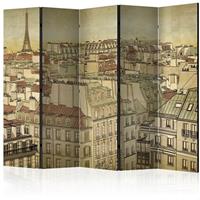 ARTGEIST 5teiliges Paravent Good bye Paris I cm 225x172 - 