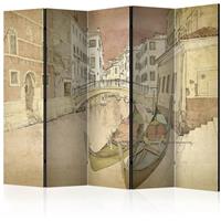 ARTGEIST 5teiliges Paravent Gondolas in Venic cm 225x172 - 