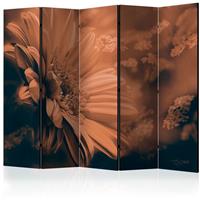 ARTGEIST 5teiliges Paravent Gerbera in bronze cm 225x172 - 