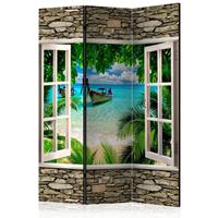 ARTGEIST 3teiliges Paravent Tropical Beach R cm 135x172 - 