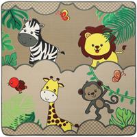 Primaflor-Ideen in Textil Vloerkleed voor de kinderkamer Safari Motief dieren van de savanne, kinderkamer