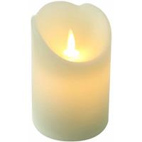 Sonstige LED Rustik Echtwachs Kerze 12,5 cm Creme mit Timer
