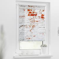 LICHTBLICK Rolgordijn met zijbediening Rolgordijn Klemmfix, zonder boren, verduistering, muur - wit rood (1 stuk)
