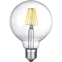BES LED LED Lamp - Filament - Trion Globin - E27 Fitting - 6W - Warm Wit 3000K - Transparent Helder - Aluminium