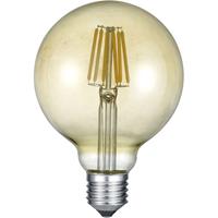 BES LED LED Lamp - Filament - Trion Globin - E27 Fitting - 6W - Warm Wit 2700K - Amber - Aluminium