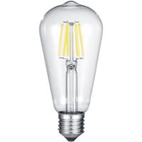 BES LED LED Lamp - Filament - Trion Kalon - E27 Fitting - 6W - Warm Wit 3000K - Transparent Helder - Aluminium