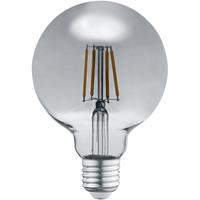BES LED LED Lamp - Filament - Trion Globin - E27 Fitting - 6W - Warm Wit 3000K - Rookkleur - Aluminium