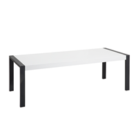 Beliani Eettafel wit/zwart 220 x 90 cm ARCTIC I