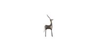 Clayre & Eef Decoratie Beeld Antilope 41*41*102 cm Koperkleurig Metaal Decoratief Figuur Decoratieve Accessoires