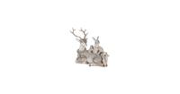 Clayre & Eef Decoratie Beeld Hert 20*10*16 cm Grijs Kunststof Decoratief Figuur Decoratieve Accessoires