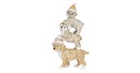 Clayre & Eef Decoratie Beeld Hond 10*4*18 cm Meerkleurig Polyresin Decoratief Figuur Decoratieve Accessoires