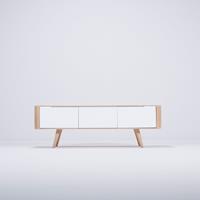 Gazzda Ena TV Sideboard - Houten TV-meubel - Whitewash - 135 x 55 cm