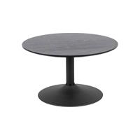 Lisomme Vino ronde houten salontafel - Metalen onderstel - Ø70 x H40 cm - Zwart