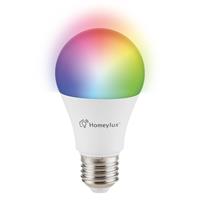 Homeylux E27 SMART LED Lamp RGBWW Wifi & Bluetooth 10 Watt 806lm Dimbaar via App