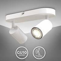 B.K.LICHT LED Spotleuchte schwenkbar Retro weiß GU10 Deckenlampe Flur Schlafzimmer Spot