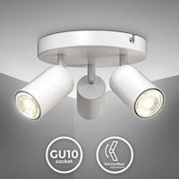 B.K.LICHT LED Deckenleuchte schwenkbar Retro weiß GU10 Deckenlampe Flur Schlafzimmer Spot