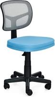 COSTWAY Bürostuhl mit Rollen schwarz/blau