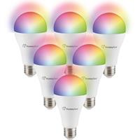 Homeylux Satz von 6 E27 SMART LED Lampe RGBWW Wifi & Bluetooth 14 Watt 1400lm Dimmbar & Steuerbar via App