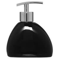 5Five Zeeppompje/zeepdispenser van keramiek - zwart - 300 ml