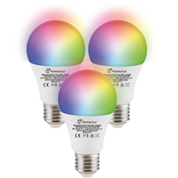 Homeylux Satz von 3 E27 SMART LED Lampen RGBWW Wifi 10 Watt 806lm Dimmbar
