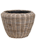 BloempotÂ Drypot Rattan 80 cm grijs