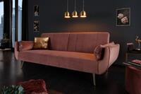 riess-ambiente Schlafsofa DIVANI 220cm altrosa / gold, Einzelartikel 1 Teile, Wohnzimmer · Samt · 3-Sitzer · Couch mit Bettfunktion · Retro Design