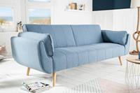 riess-ambiente Schlafsofa DIVANI 220cm hellblau / natur, Einzelartikel 1 Teile, Wohnzimmer · Strukturstoff · 3-Sitzer · Couch mit Bettfunktion · Retro