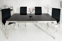 Eettafel Modern Barock Zwart/Zilver 180cm - 36544