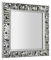 Sapho Zeegras barok spiegel 90x90cm zilver houten frame