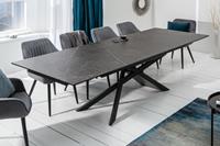 Eettafel Euphoria 180-220-260cm Keramiek Grafiet Look - 40645