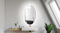 Gliss Design Oval spiegel verticaal met LED-verlichting 100x60cm