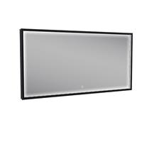 Mueller Square LED spiegel 120x60cm mat zwart met spiegelverwarming