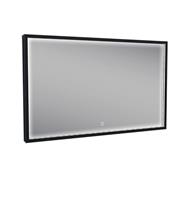Mueller Square LED spiegel 100x60cm mat zwart met spiegelverwarming