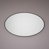 HIPP design 8500 ovale spiegel matzwart 80x60cm
