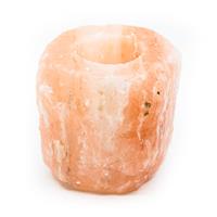 Spiru Zoutsteen Waxinelichthouder Oranje/Roze (1 - 1,5 kg)