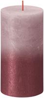 Stumpenkerze Rustik Sunset Enschenrose+Rot 13 cm Stumpen- und Kugelkerzen - Bolsius