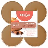 Duftteelichter Maxi True Scents Apfel Zimt ø 4,6 cm, 8er Pack - Bolsius