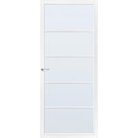 CanDo Capital binnendeur Springfield wit blank glas opdek links 88x211,5 cm