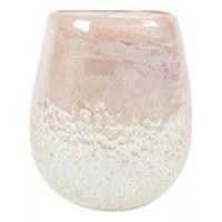Plantenwinkel.nl Vase Ivy Vulcan Pearl Pink transparante roze glazen vaas 14x15 cm