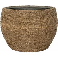 Pottery Pots Bohemian Abby M Straw Grass ronde Rotan bloempot voor binnen 40x28 cm
