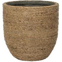 Pottery Pots Bohemian Cody L Straw Grass ronde Rotan bloempot voor binnen 33x32 cm