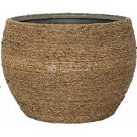 Pottery Pots Bohemian Abby L Straw Grass ronde Rotan bloempot voor binnen 50x35 cm