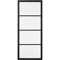 CanDo luxe binnendeur Bradford blank glas 4-ruits opdek links 211,5 x 78cm