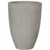 Pottery Pots Hoge pot Ridged Vertical Ben High L Cement 40x55 cm hoge ronde bloempot
