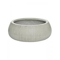 Pottery Pots Bowl Ridged Vertical Eileen XL Cement 36x14 cm lage ronde bloempot
