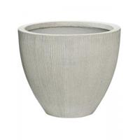 Pottery Pots Pot Ridged Vertical Jesslyn XS Cement 42x35 cm ronde bloempot