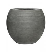 Pottery Pots Pot Ridged Horizontal Abby L Dark grey 52x45 cm ronde bloempot