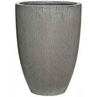 Pottery Pots Hoge pot Ridged Vertical Ben High L Dark grey 40x55 cm hoge ronde bloempot